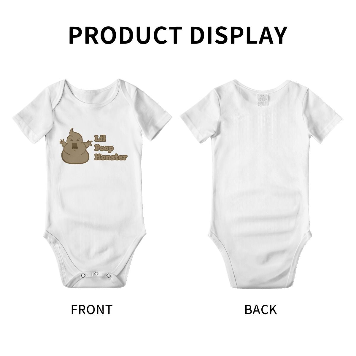 Little Poop Monster Baby Onesies (Short Sleeve)