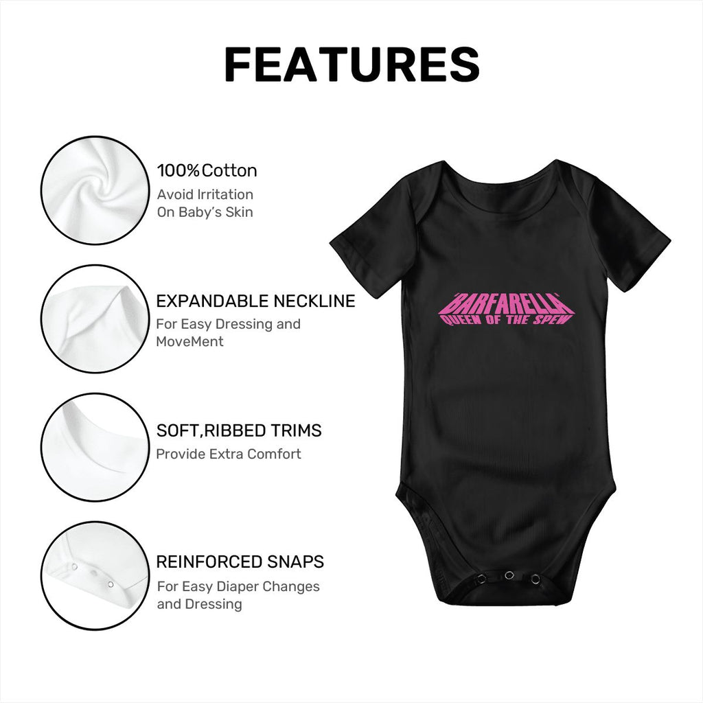 Barfarella Queen of the Spew Baby Onesies (Short Sleeve)