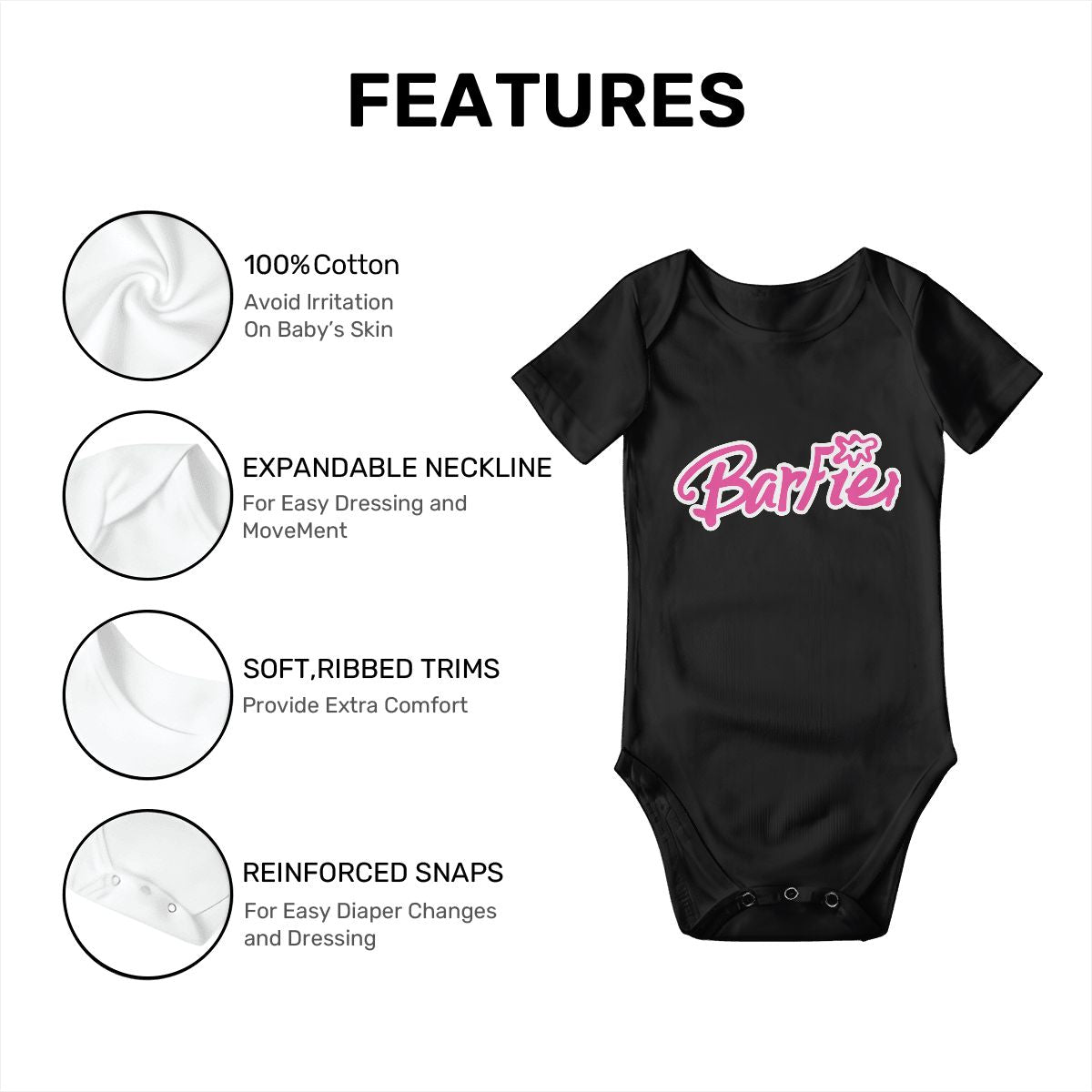Barfie Baby Onesies (Short Sleeve)