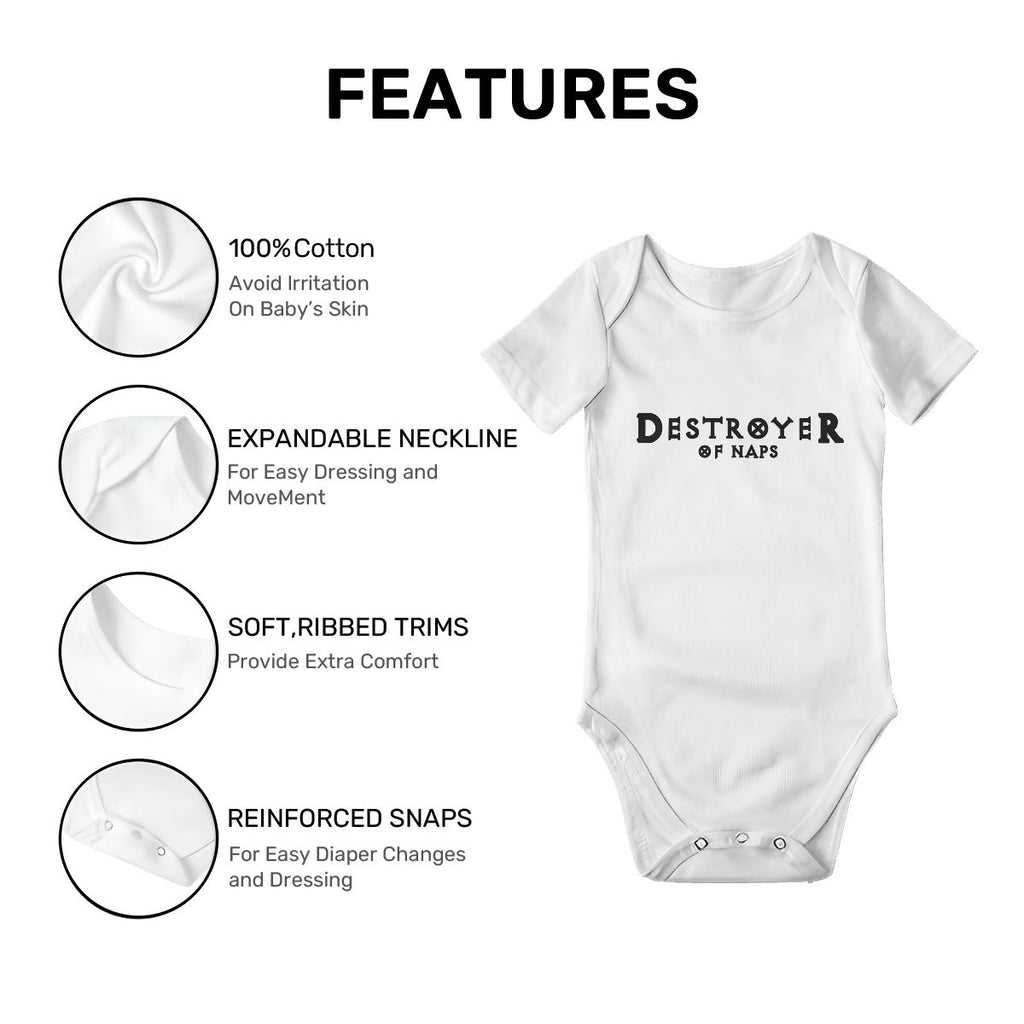 Destroyer of Naps Baby Onesies (Short Sleeve)