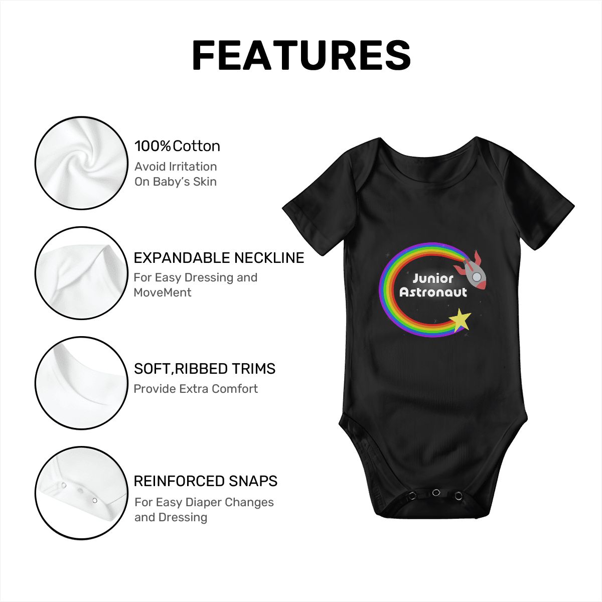 Junior Astronaut Baby Onesies (Short Sleeve)