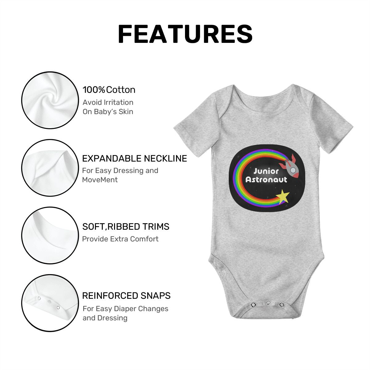 Junior Astronaut Baby Onesies (Short Sleeve)