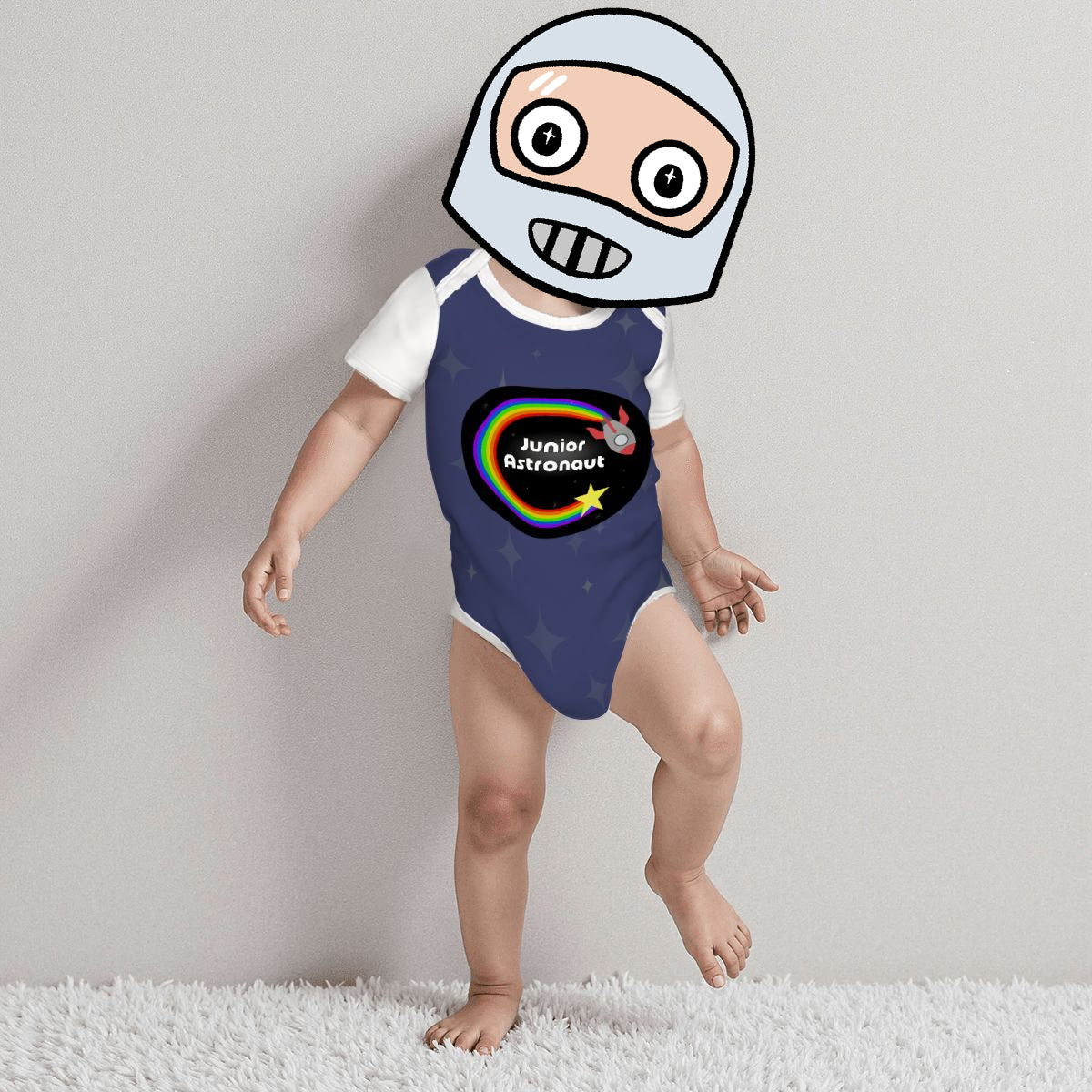 Junior Astronaut Baby Cotton Short Sleeve Onesies