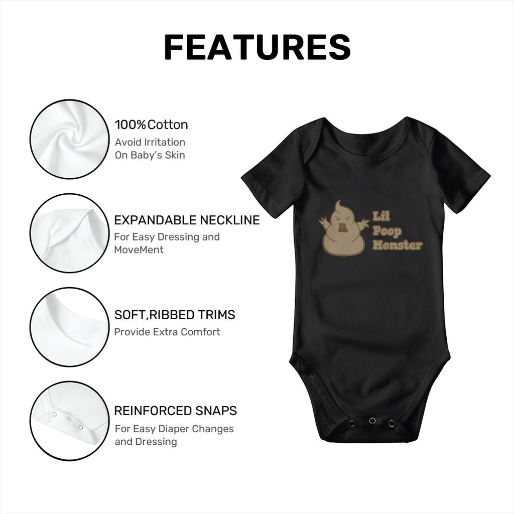 Little Poop Monster Baby Onesies (Short Sleeve)