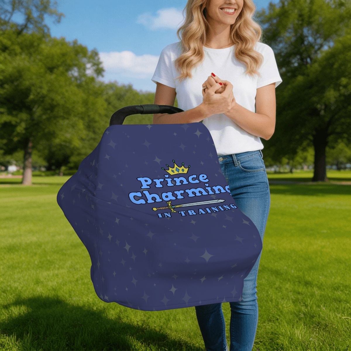 Prince Charming In Training Multi-Use Baby Car Seat Cover