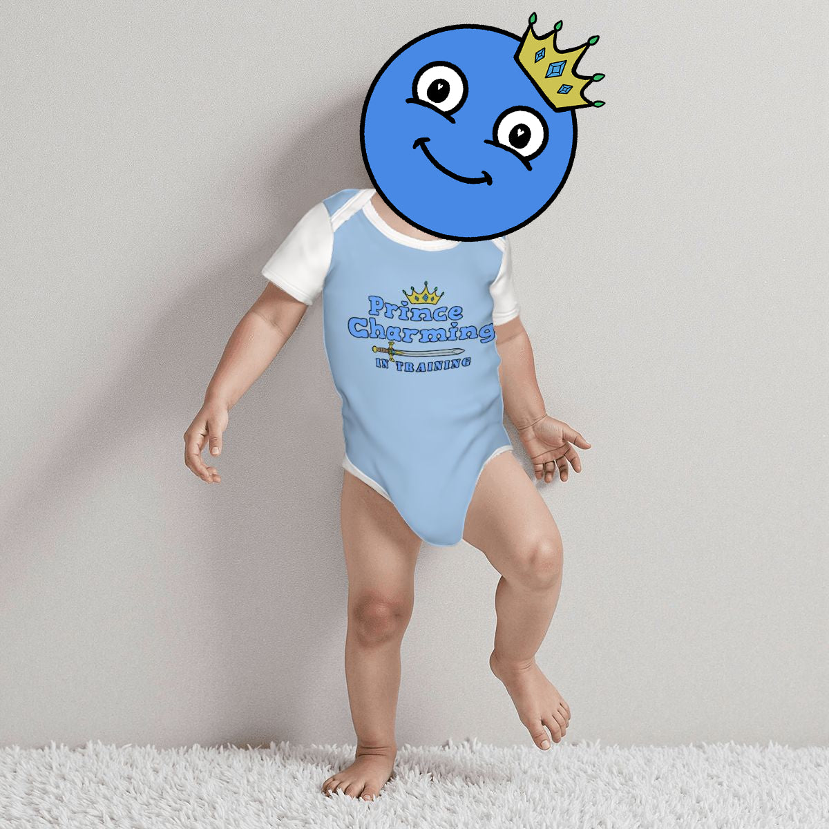 Prince Charming In Training Baby Cotton Short Sleeve Onesies