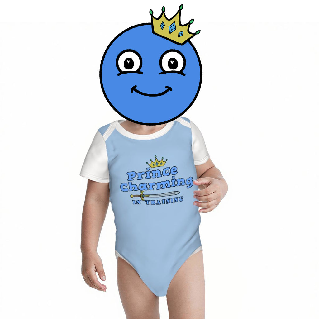 Prince Charming In Training Baby Cotton Short Sleeve Onesies