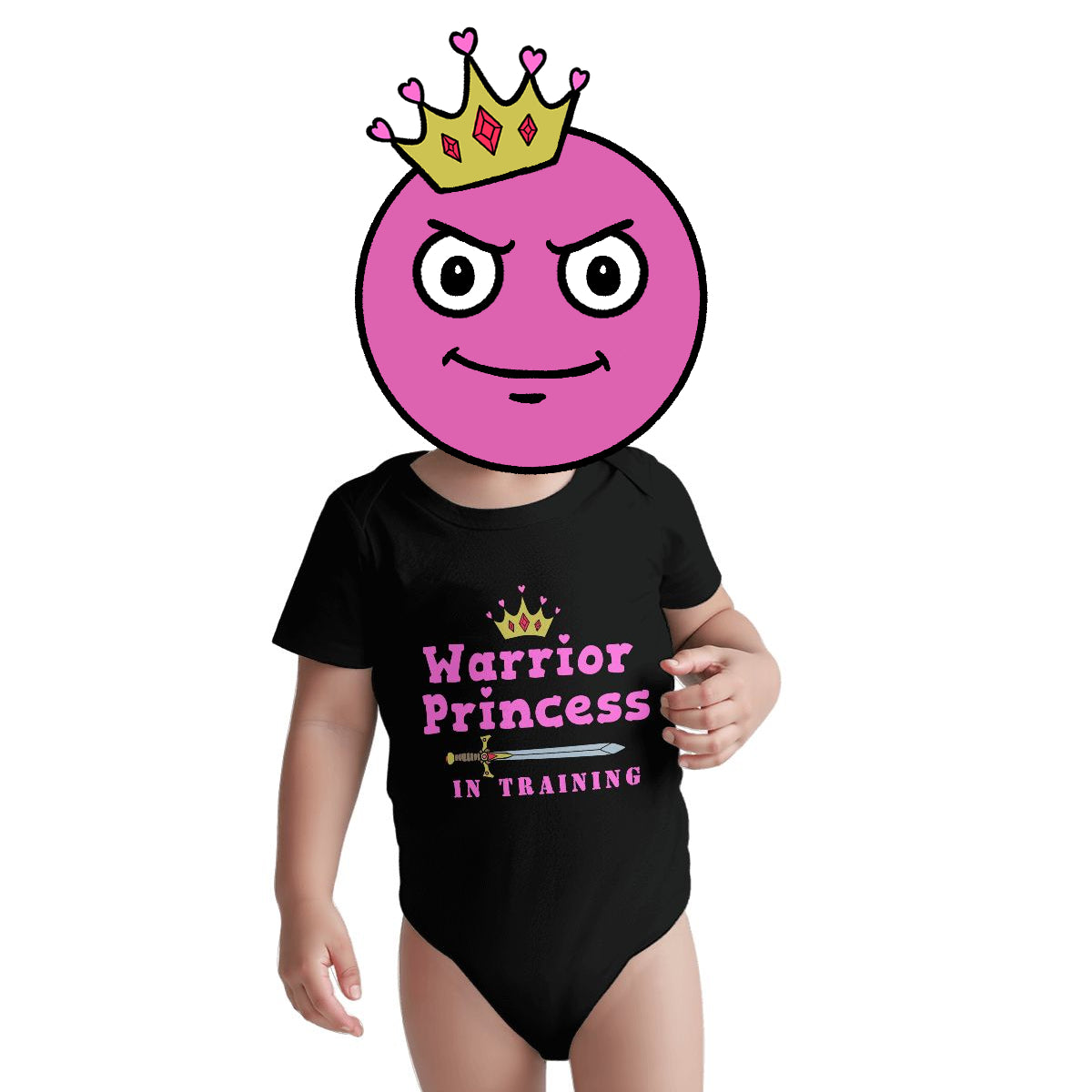 Warrior Princess In Training Baby Onesies (Short Sleeve)