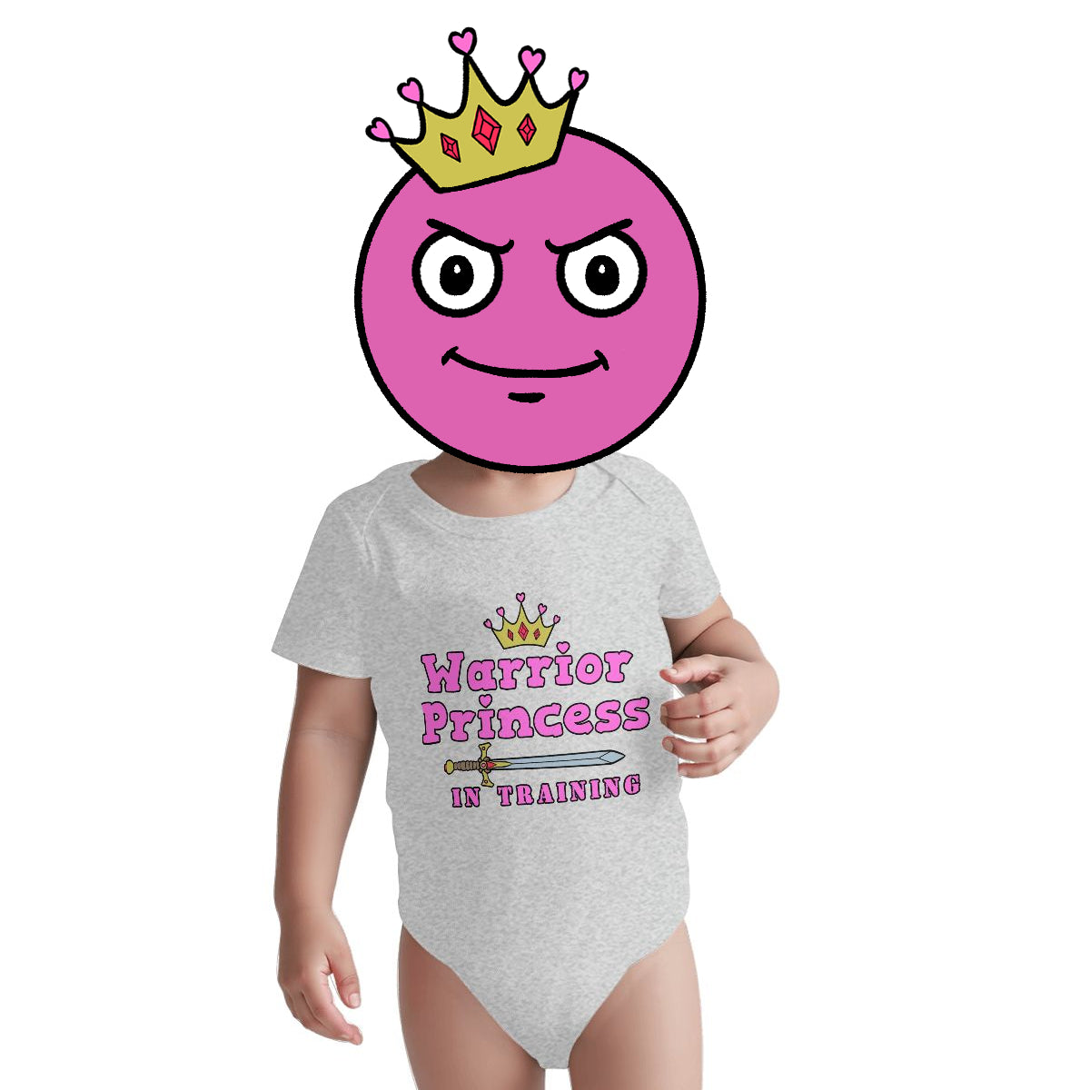 Warrior Princess In Training Baby Onesies (Short Sleeve)