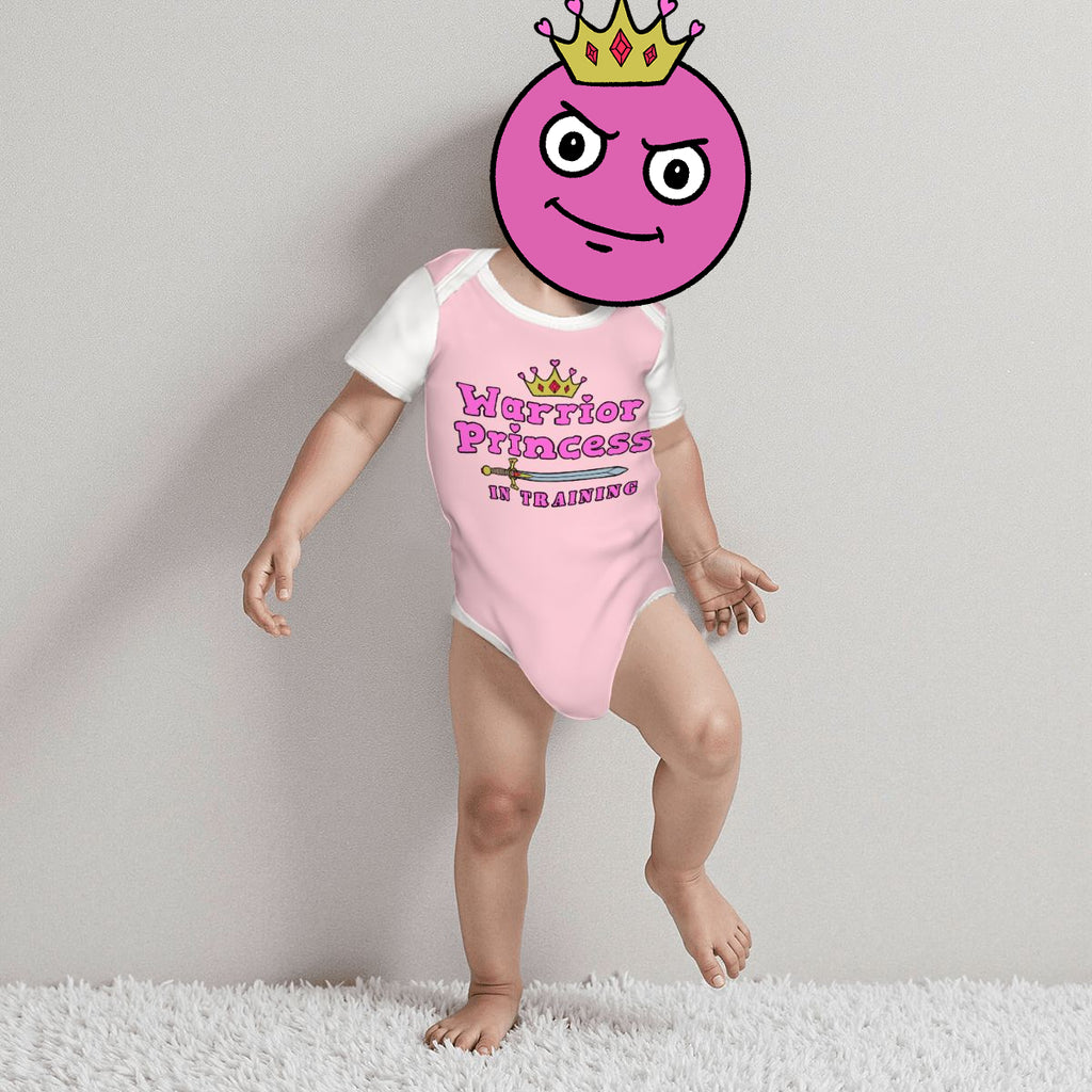 Warrior Princess In Training Baby Cotton Short Sleeve Onesies