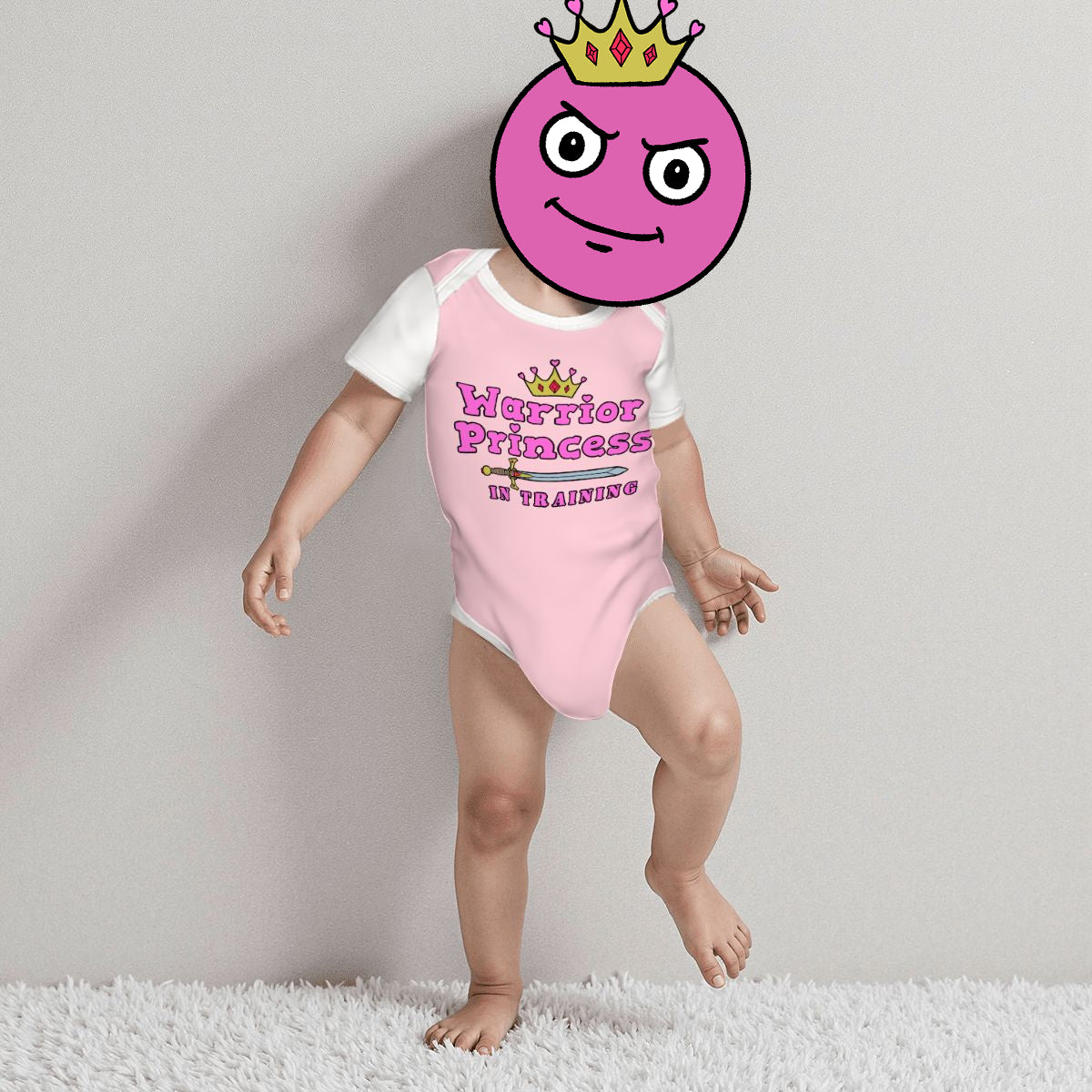 Warrior Princess In Training Baby Cotton Short Sleeve Onesies