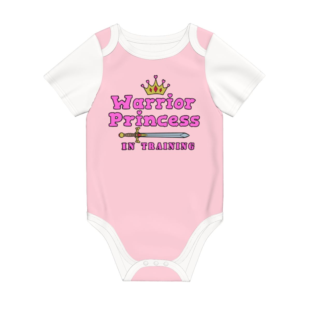 Warrior Princess In Training Baby Cotton Short Sleeve Onesies