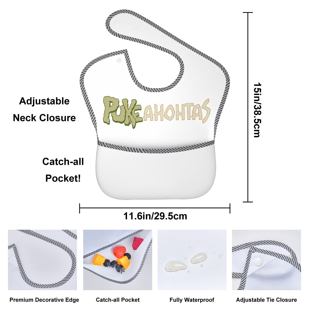 Puke-ahontas Baby Bibs