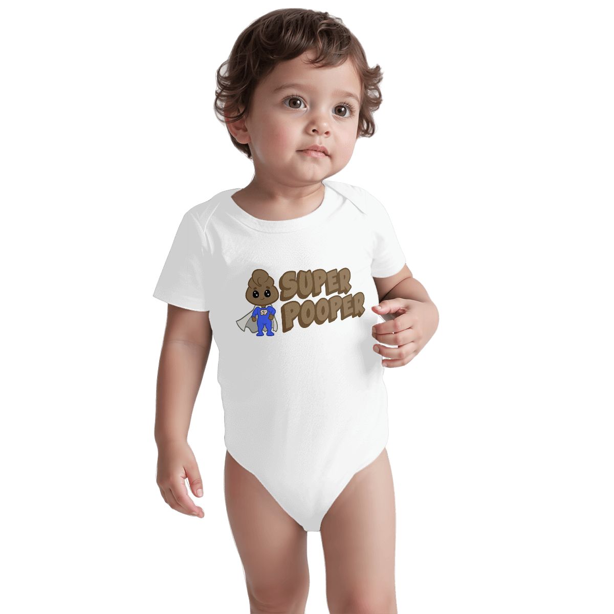 Super Pooper Baby Onesies (Short Sleeve)