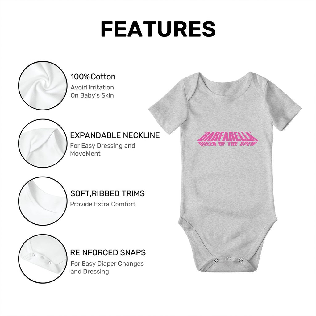 Barfarella Queen of the Spew Baby Onesies (Short Sleeve)